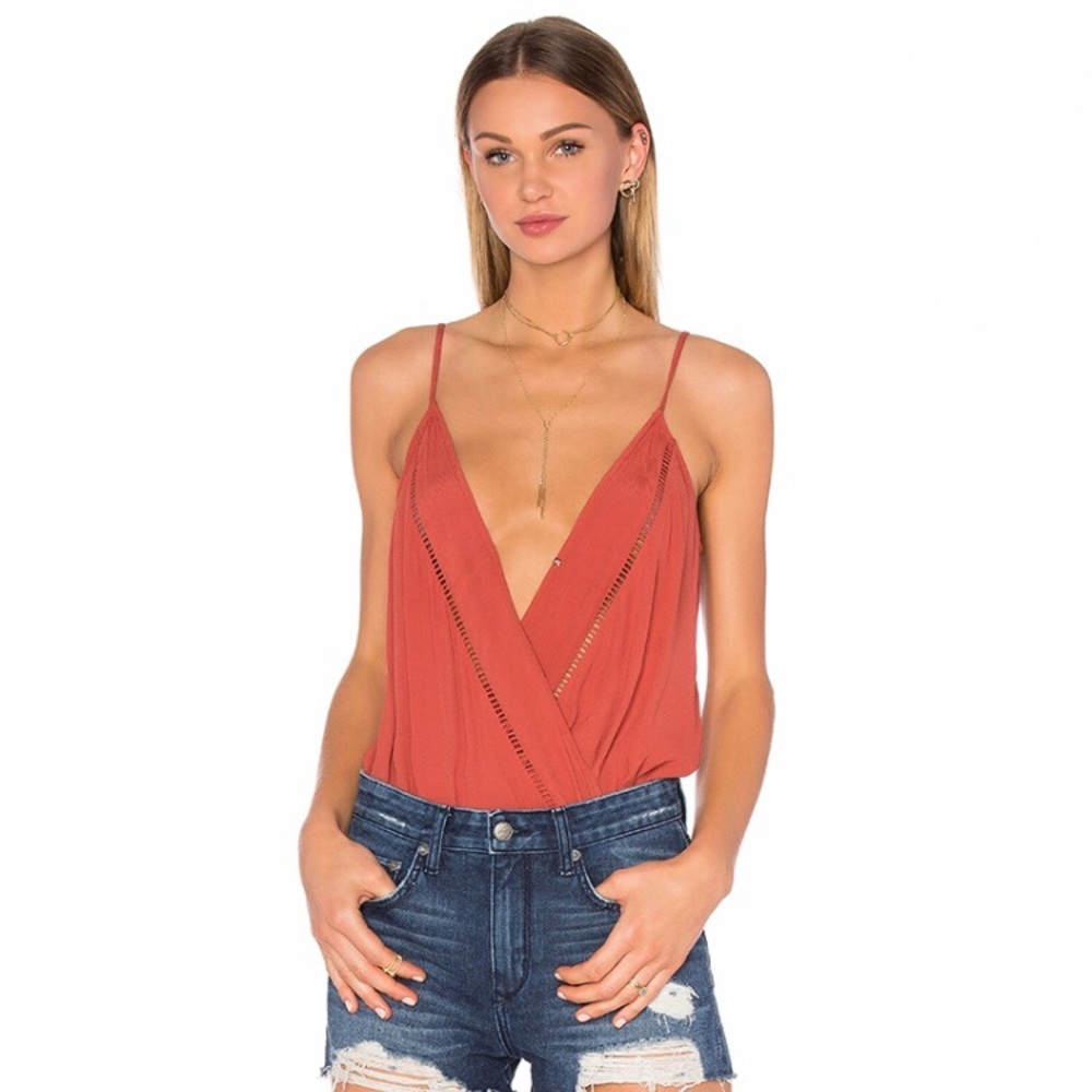 Lovers + Friends Bodysuit in Rust